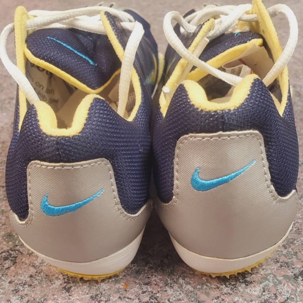 Nike Bowerman‎ size 7 yellow/blue track and field cleats/sneakers - Picture 3 of 8